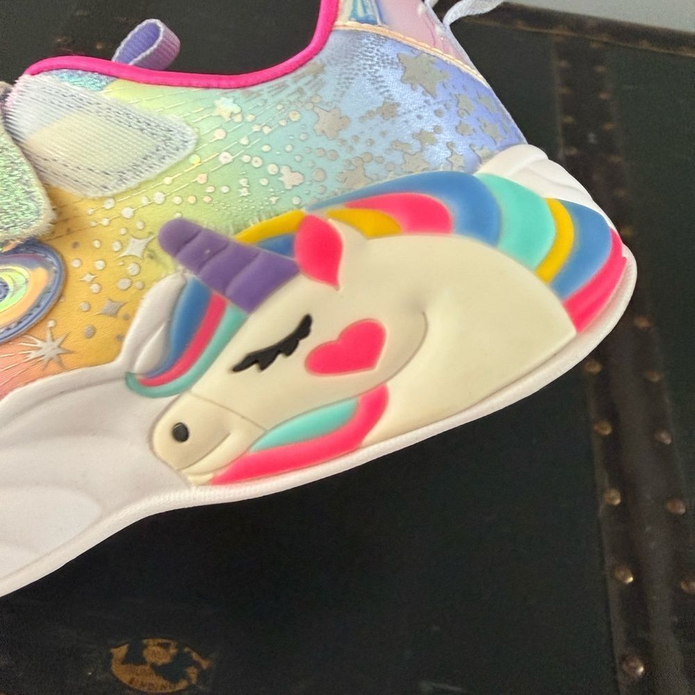 Skechers Unicorn Dream Magic Glitter Sneaker Multi Kids Do Not Light Up Size 4 - Picture 5 of 6